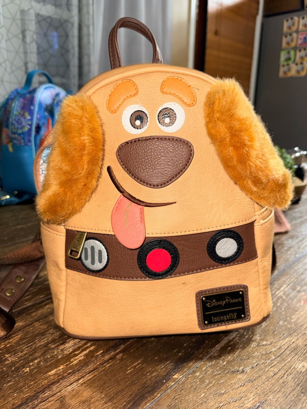 Loungefly Tan & Orange Dug Plush Ear Mini Backpack